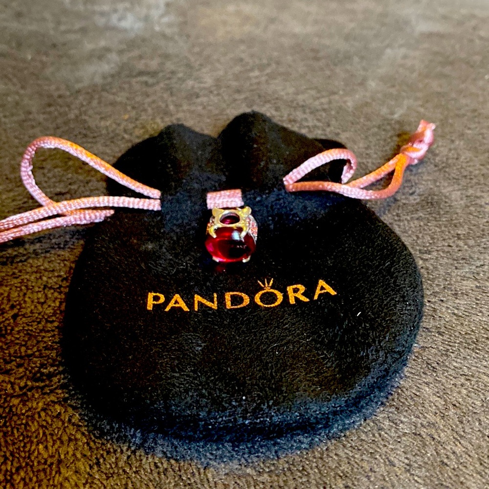 Rose oval fuchsia cabochon charm